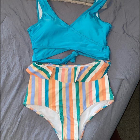 Two piece high wasted swim suit. New without tags. - Picture 2 of 2